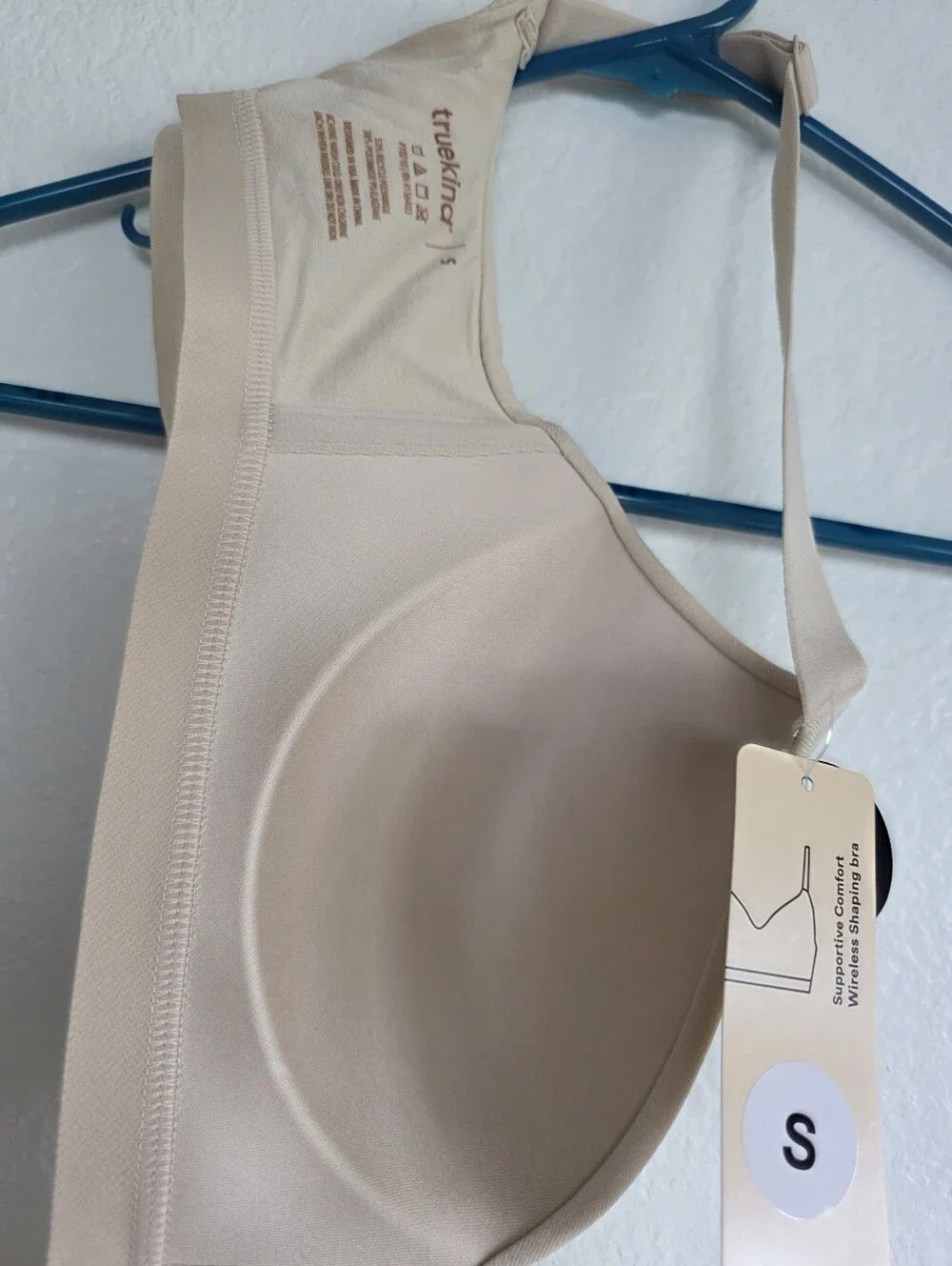 NWT Truekind Supportive Comfort Wireless Shaping Bra, Small, Chai